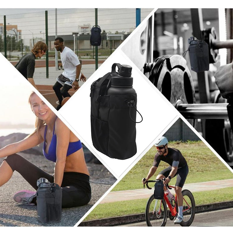 Bolsa de gimnasio magnética con bolsillo para el teléfono y agua