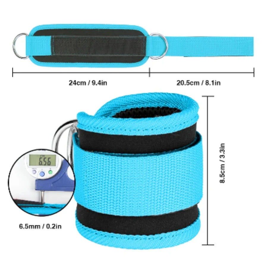 Correas de Tobillo con Cable con Doble Anilla en D para Gimnasio
