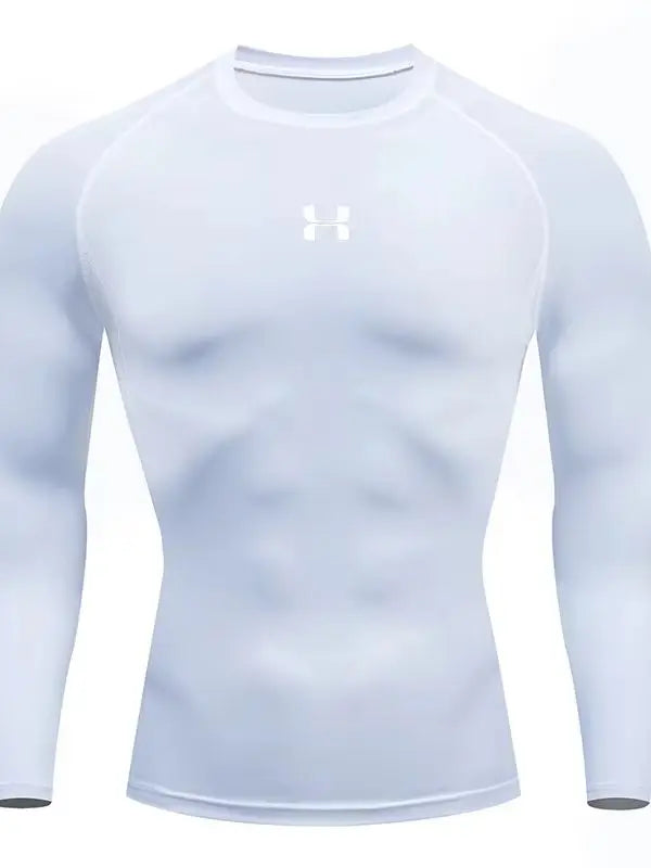 Camiseta de manga larga ajustada para hombre 2026, top deportivo de secado rápido que se ajusta a los músculos, para entrenamiento de ejercicio, fitness, correr, ajuste
