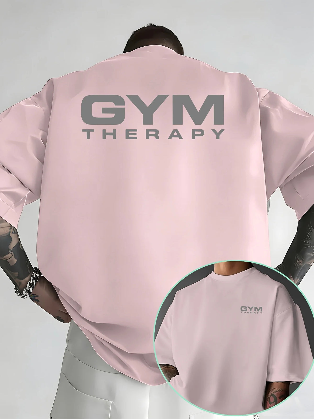 Camiseta para hombre de algodón 100% de primera calidad con estampado minimalist, perfecta para entrenamientos de verano y un estilo urbano casual. Gym Therapy