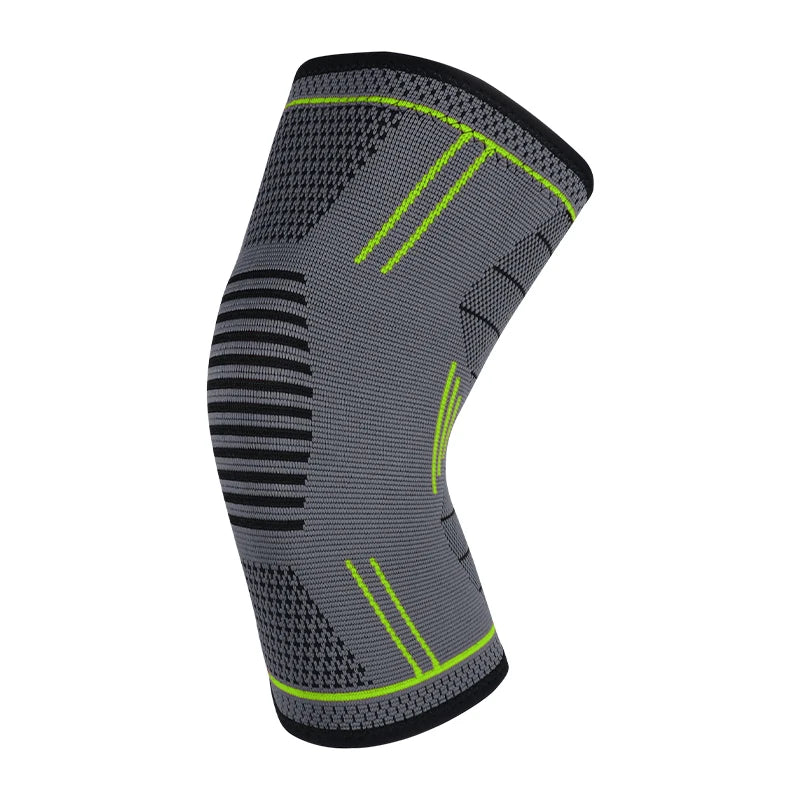 GTUBIKE - Rodillera de compresión elástica (1 unidad) con muelles de soporte; protector para gimnasio, deportes, baloncesto, voleibol y running.