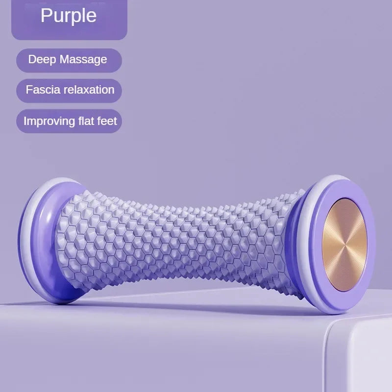 Rodillo masajeador de pies para yoga y fascitis plantar, bola de masaje muscular, herramienta manual de plástico para relajación y cuidado.