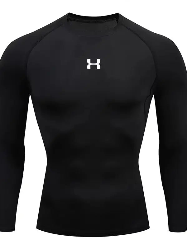 Camiseta de manga larga ajustada para hombre 2026, top deportivo de secado rápido que se ajusta a los músculos, para entrenamiento de ejercicio, fitness, correr, ajuste