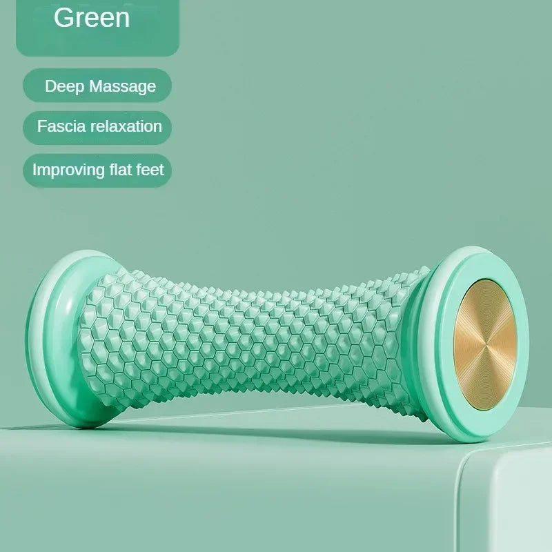Rodillo masajeador de pies para yoga y fascitis plantar, bola de masaje muscular, herramienta manual de plástico para relajación y cuidado.