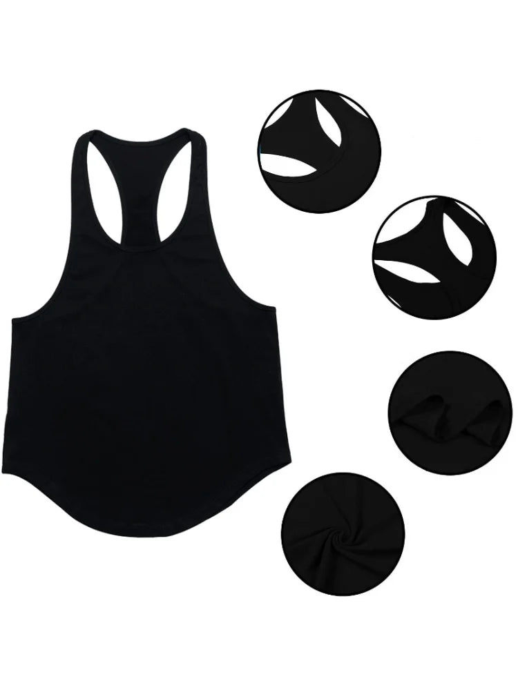 Camiseta de tirantes para hombre, nueva colección de verano: secado rápido, transpirable, cómoda y casual; ideal para fitness y running, con estampado.
