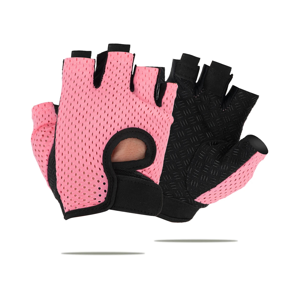 Guantes de gimnasio para mujeres, guantes transpirables de medio dedo antideslizantes para ciclismo en bicicleta, levantamiento de pesas y yoga