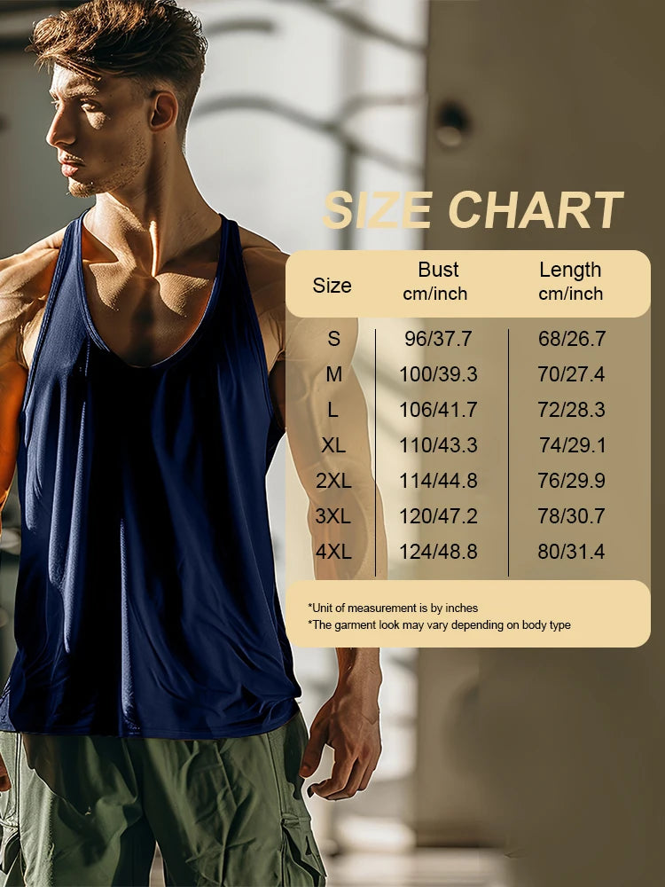 Camiseta de tirantes para hombre, nueva colección de verano: secado rápido, transpirable, cómoda y casual; ideal para fitness y running, con estampado.