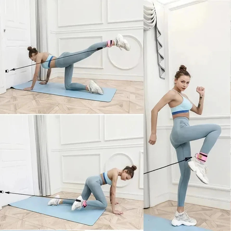 Correas de Tobillo con Cable con Doble Anilla en D para Gimnasio