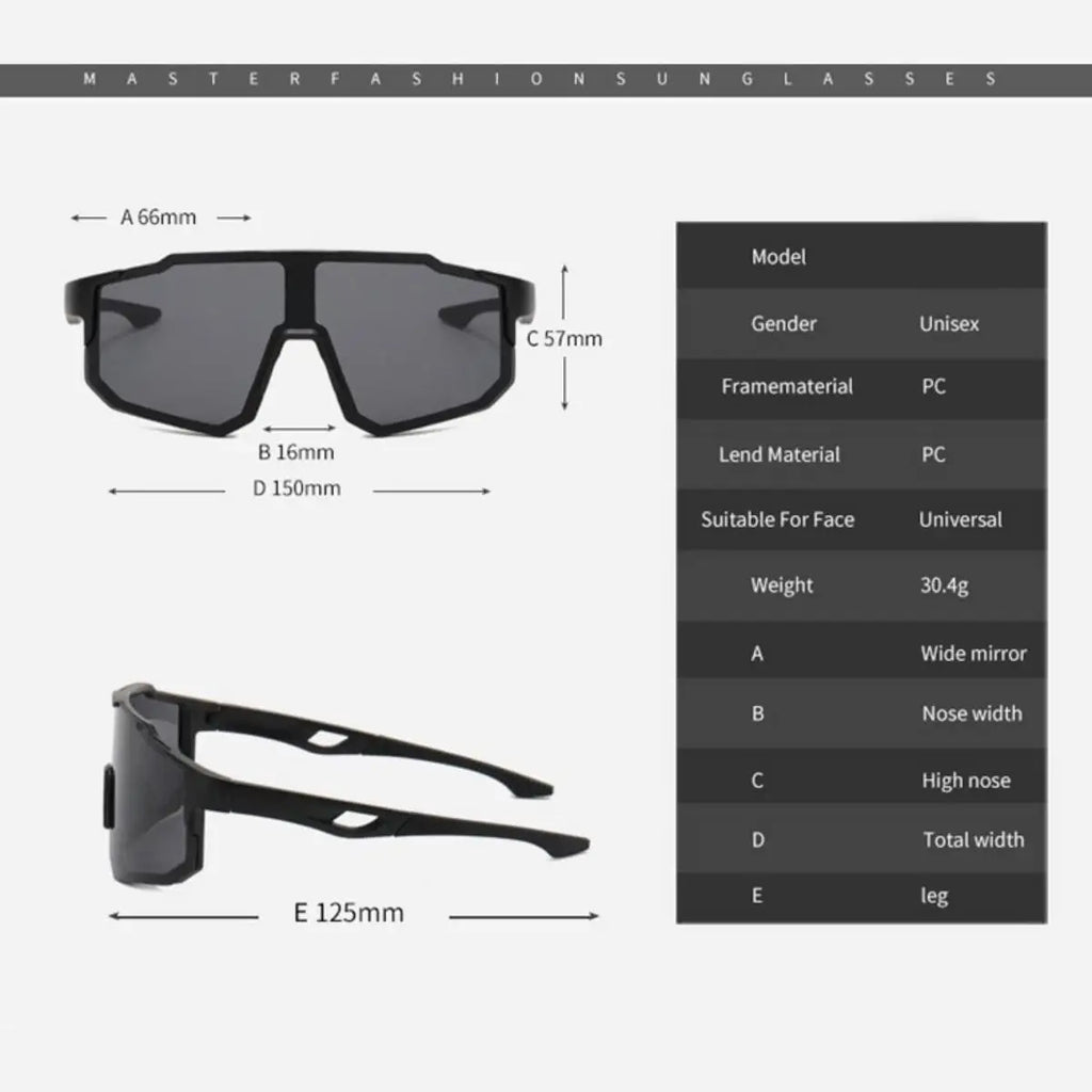 Nuevas gafas de ciclismo de montura grande con protección UV400