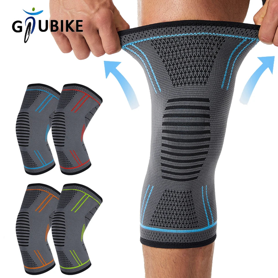 GTUBIKE - Rodillera de compresión elástica (1 unidad) con muelles de soporte