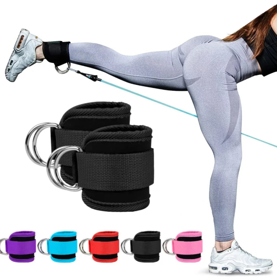 Correas de Tobillo con Cable con Doble Anilla en D para Gimnasio