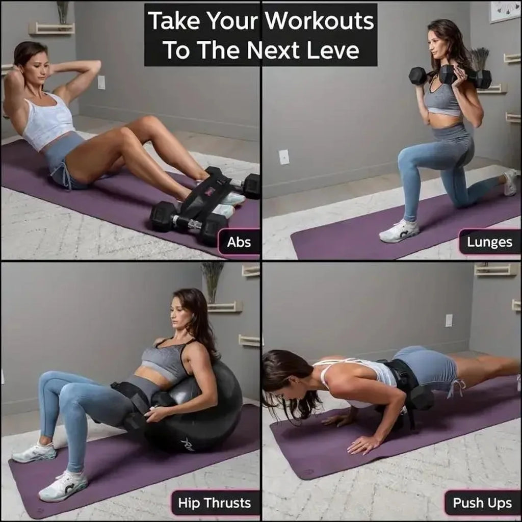 Cinturón de cintura con peso ajustable, para ejercicios en casa y entrenamiento con mancuernas