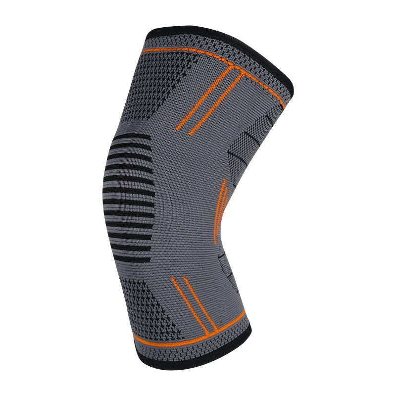 GTUBIKE - Rodillera de compresión elástica (1 unidad) con muelles de soporte; protector para gimnasio, deportes, baloncesto, voleibol y running.