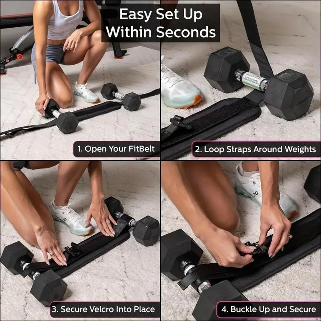Cinturón de cintura con peso ajustable, para ejercicios en casa y entrenamiento con mancuernas
