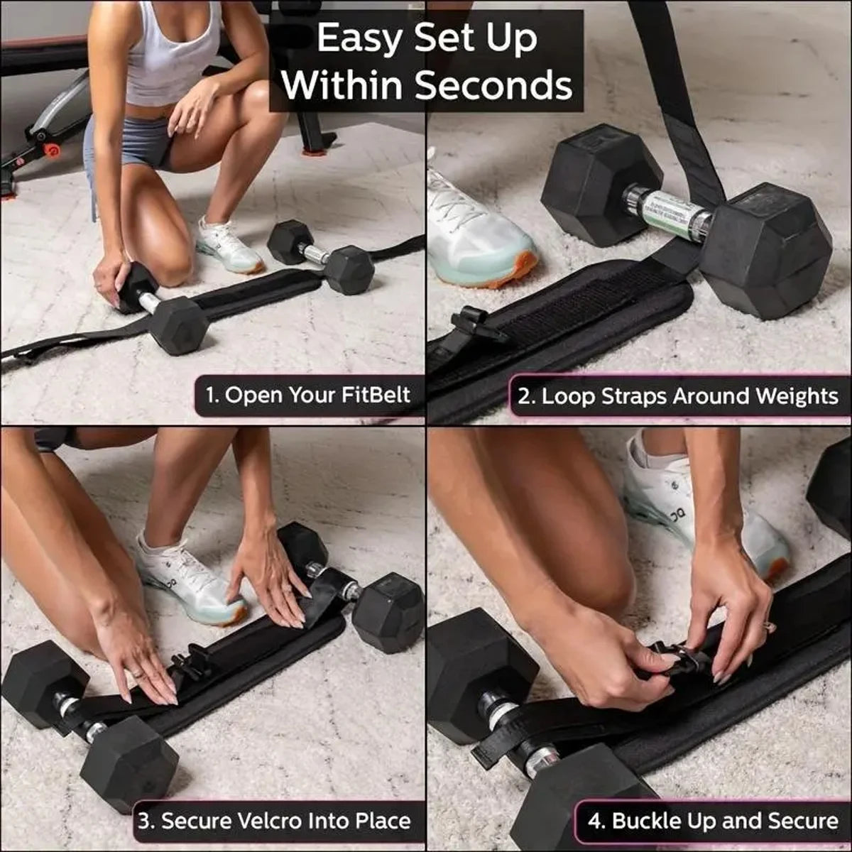 Cinturón de cintura con peso ajustable, para ejercicios en casa y entrenamiento con mancuernas