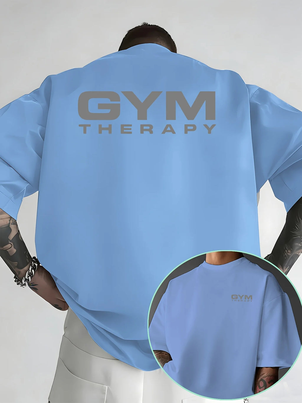 Camiseta para hombre de algodón 100% de primera calidad con estampado minimalist, perfecta para entrenamientos de verano y un estilo urbano casual. Gym Therapy