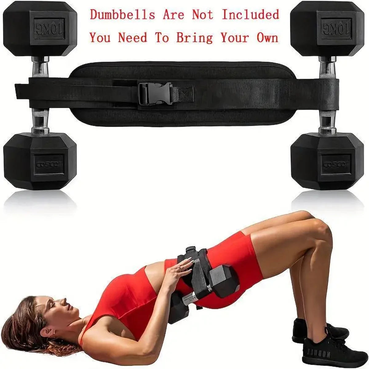 Cinturón de cintura con peso ajustable, para ejercicios en casa y entrenamiento con mancuernas