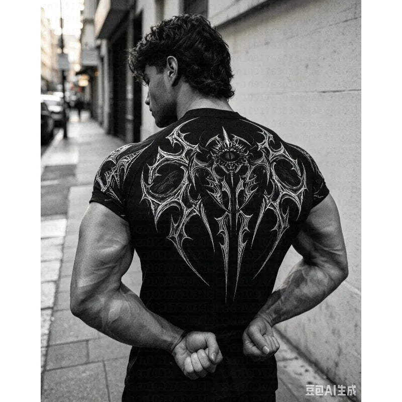 Camiseta de compresión para hombre y niño, de secado rápido y manga corta, ideal para entrenamiento, culturismo, fitness y running.
