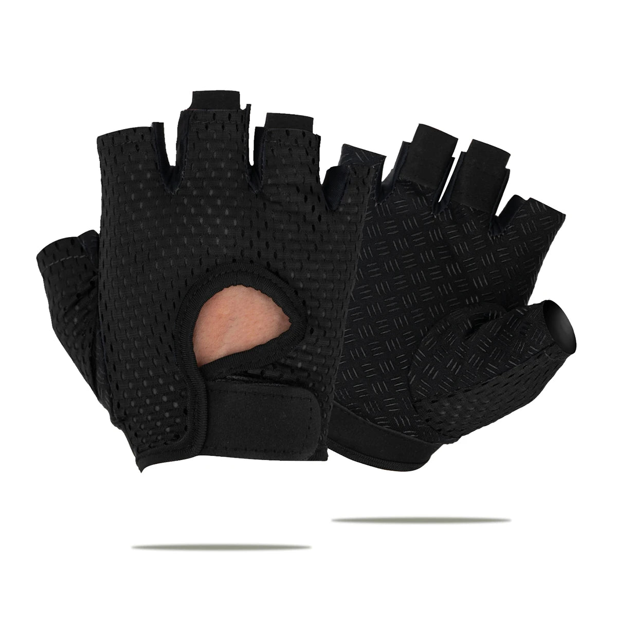 Guantes de gimnasio para mujeres, guantes transpirables de medio dedo antideslizantes para ciclismo en bicicleta, levantamiento de pesas y yoga