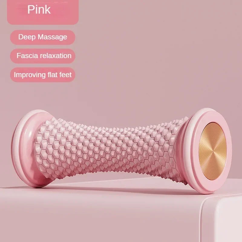 Rodillo masajeador de pies para yoga y fascitis plantar, bola de masaje muscular, herramienta manual de plástico para relajación y cuidado.