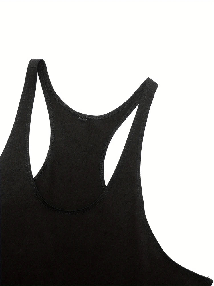 Camiseta de tirantes para hombre, nueva colección de verano: secado rápido, transpirable, cómoda y casual; ideal para fitness y running, con estampado.